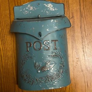 Rustic vintage retro metal mailbox
